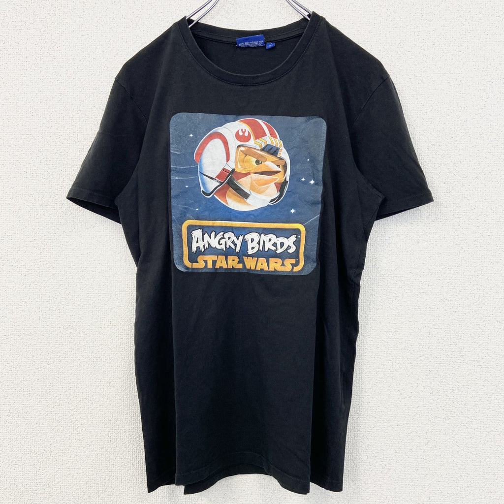 半袖プリントTシャツ　Angry Birds Star Wars　アングリーバード スターウォーズ　黒　ブラック　Sサイズ　古着