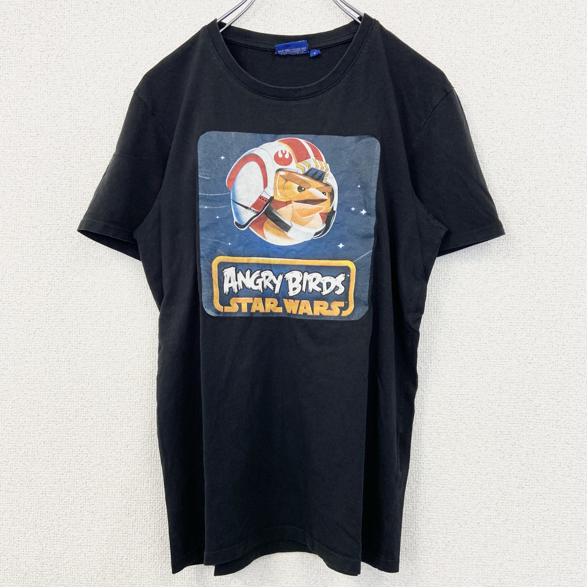 半袖プリントTシャツ　Angry Birds Star Wars　アングリーバード スターウォーズ　黒　ブラック　Sサイズ　古着