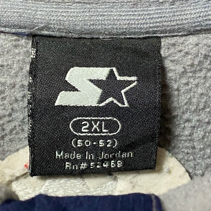 古着 used　STARTER　長袖ハーフジップフリースジャケット　ホッケー　バイカラー　ビッグシルエット　XXLサイズ