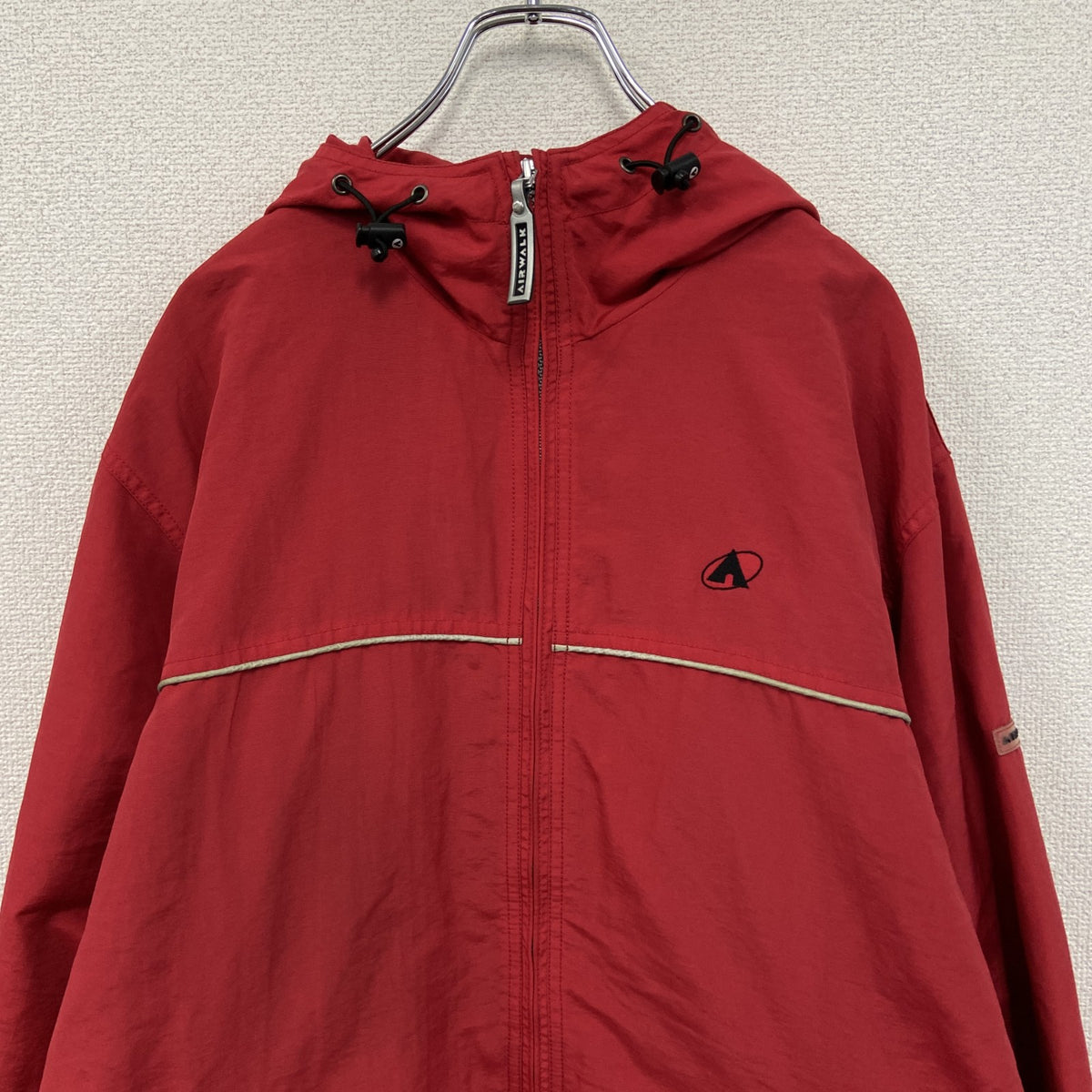 90s　AIRWALK　エアウォーク　フルジップナイロンパーカー　ヴィンテージ　赤　レッド　Mサイズ　古着