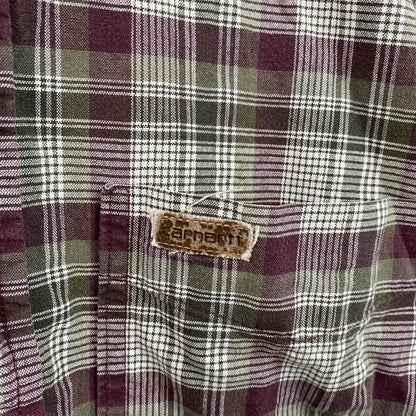 Carhartt　カーハート　半袖ボタンダウンシャツ　チェック柄　ボルドー