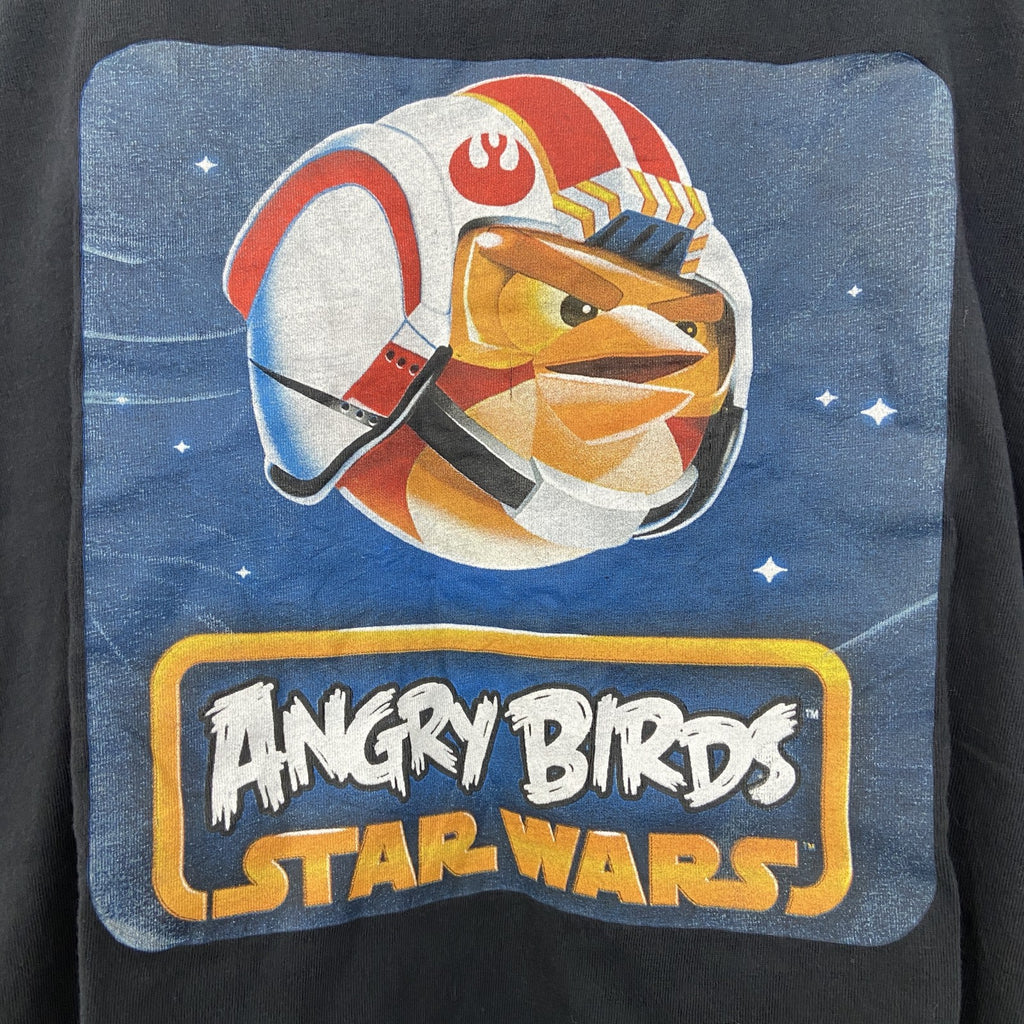 半袖プリントTシャツ　Angry Birds Star Wars　アングリーバード スターウォーズ　黒　ブラック　Sサイズ　古着