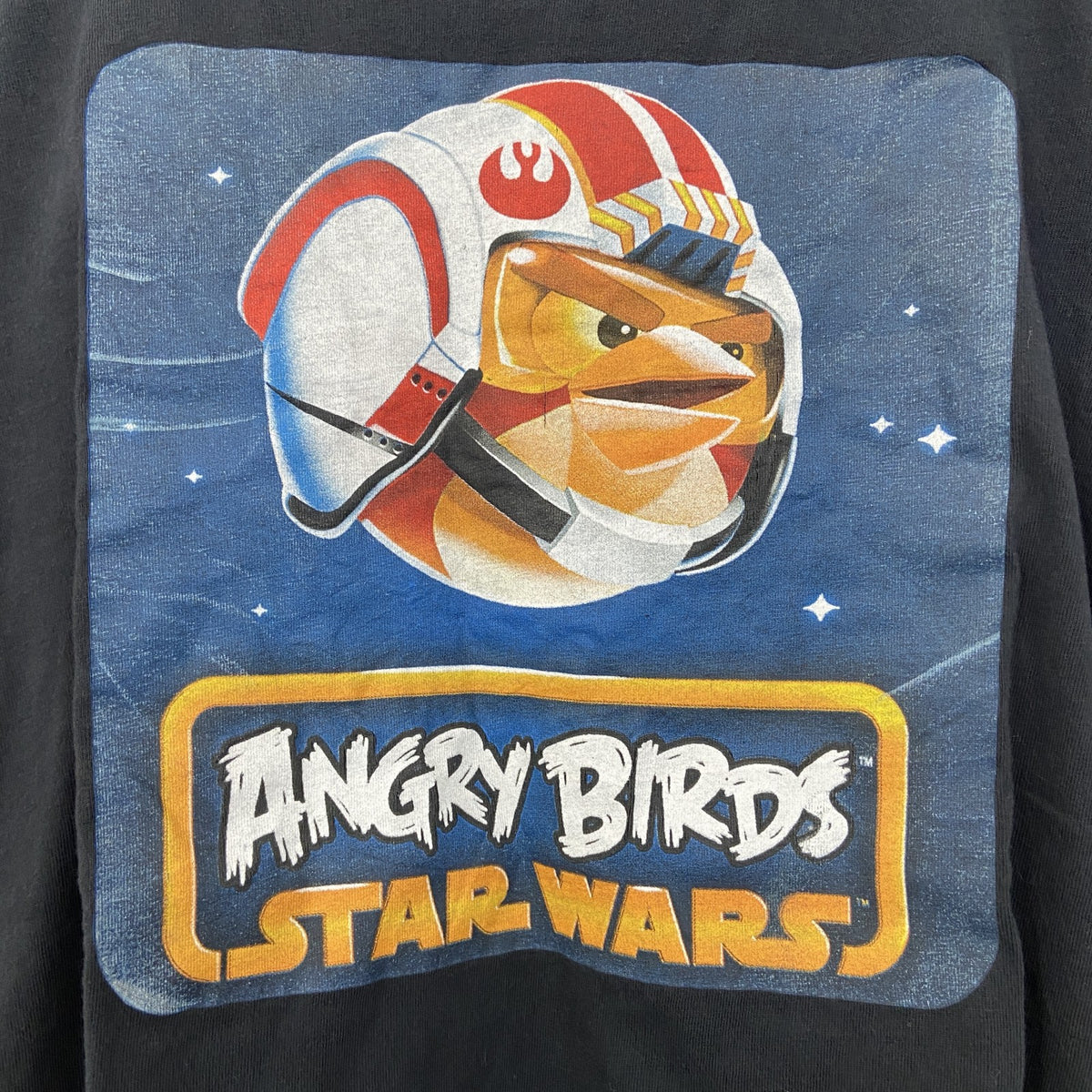半袖プリントTシャツ　Angry Birds Star Wars　アングリーバード スターウォーズ　黒　ブラック　Sサイズ　古着