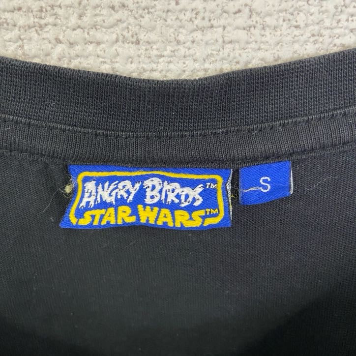 半袖プリントTシャツ　Angry Birds Star Wars　アングリーバード スターウォーズ　黒　ブラック　Sサイズ　古着