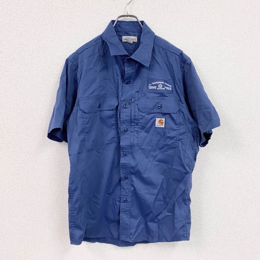 Carhartt　カーハート　ダブルポケット　半袖ワークシャツ　青　ブルー　Mサイズ