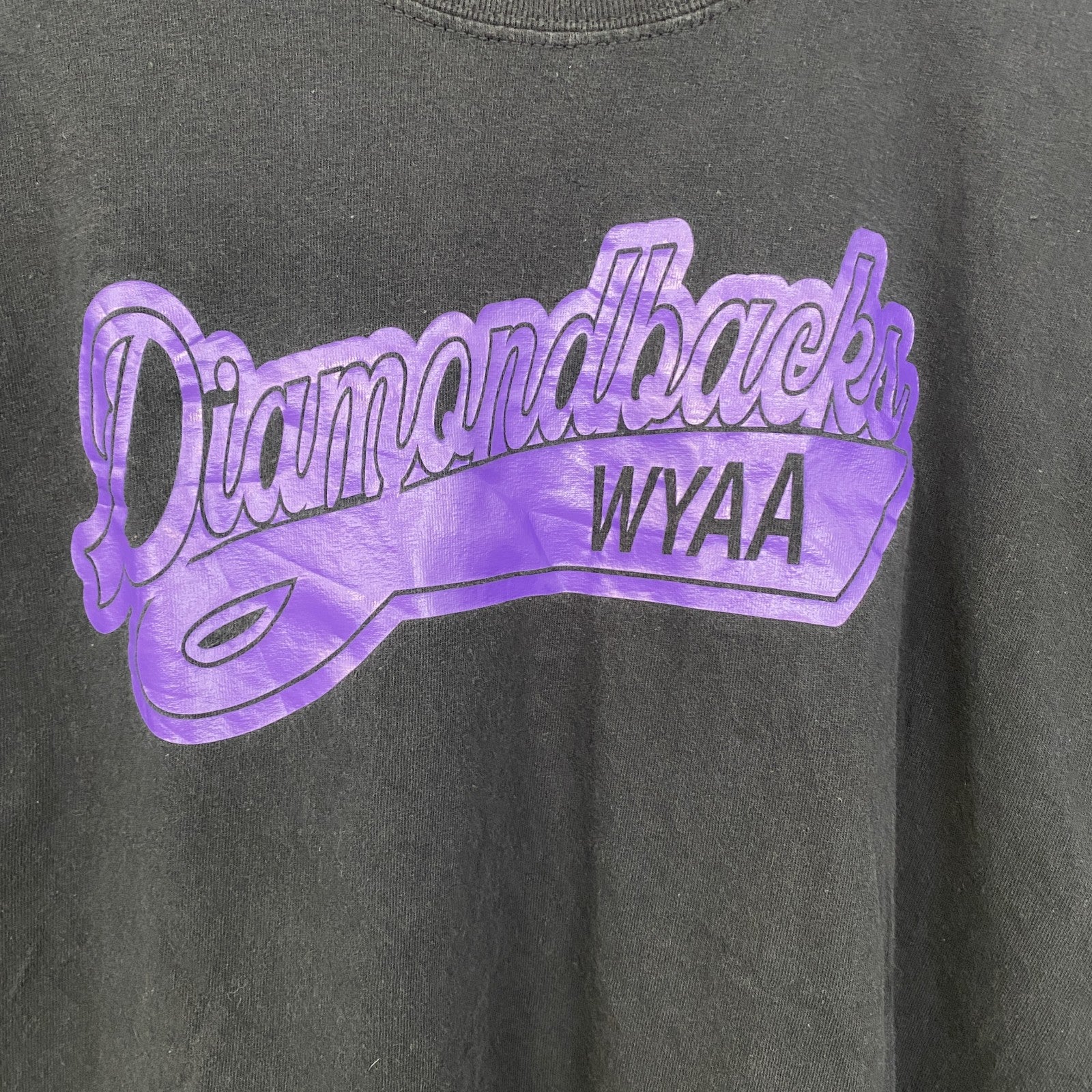 GILDAN ギルダン　半袖プリントTシャツ　クルーネック　MLB　ダイヤモンドバックス　黒　ブラック　Lサイズ　古着