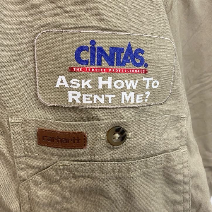 Carhartt　カーハート　半袖ワークシャツ　ボタンダウン　ダブルポケット　ベージュ　Lサイズ