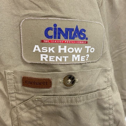 Carhartt　カーハート　半袖ワークシャツ　ボタンダウン　ダブルポケット　ベージュ　Lサイズ