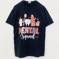 PORT＆COMPANY　半袖プリントロゴTシャツ　3連プリント　ハート　歯磨きセット　英字プリント　黒　ブラック　Sサイズ　古着