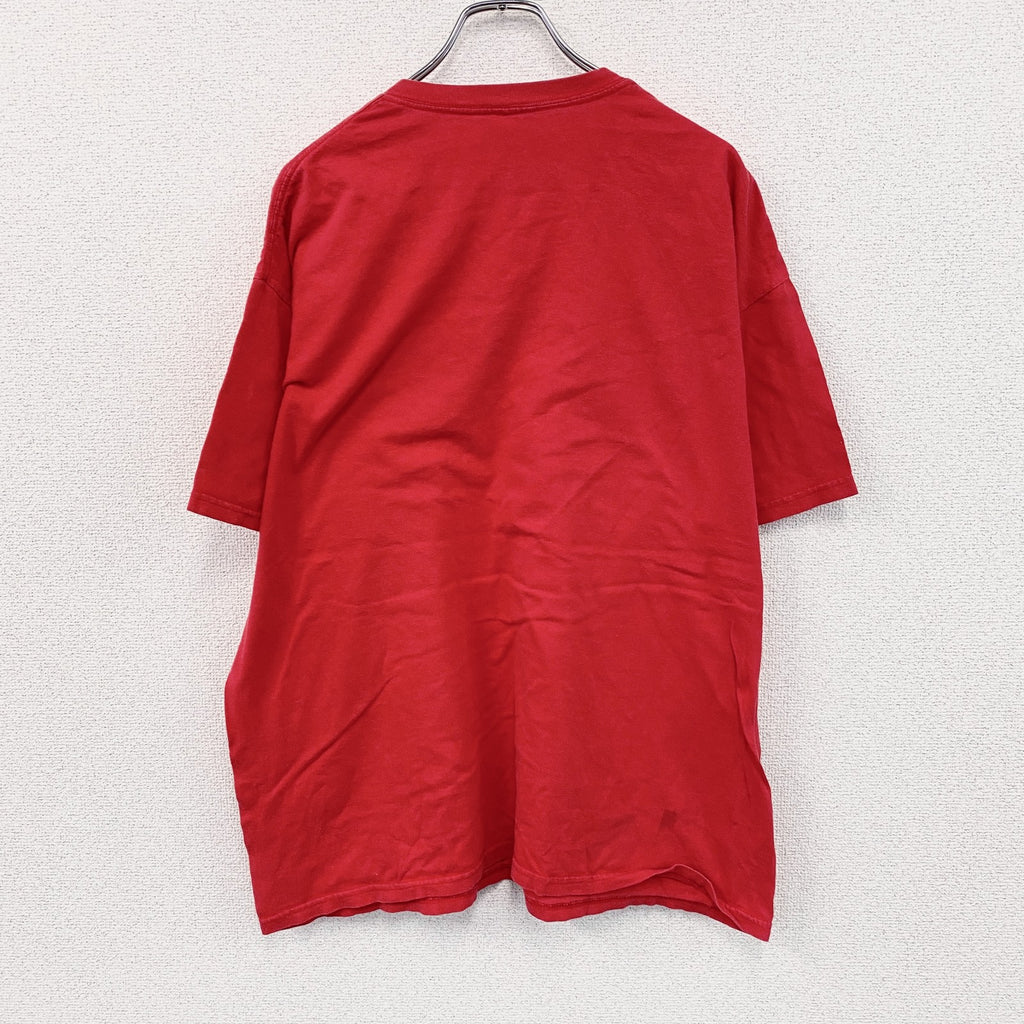 PEANUTS　ピーナツ　スヌーピー　半袖プリントTシャツ　赤　レッド　XLサイズ　古着