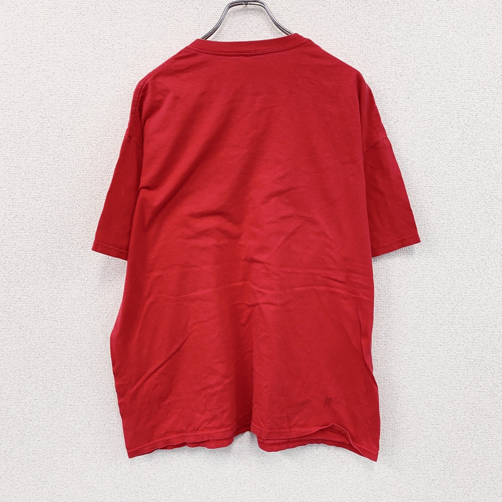 PEANUTS　ピーナツ　スヌーピー　半袖プリントTシャツ　赤　レッド　XLサイズ　古着