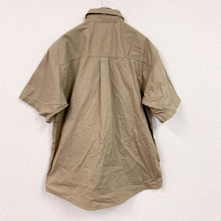 Carhartt　カーハート　半袖ワークシャツ　ボタンダウン　ダブルポケット　ベージュ　Lサイズ