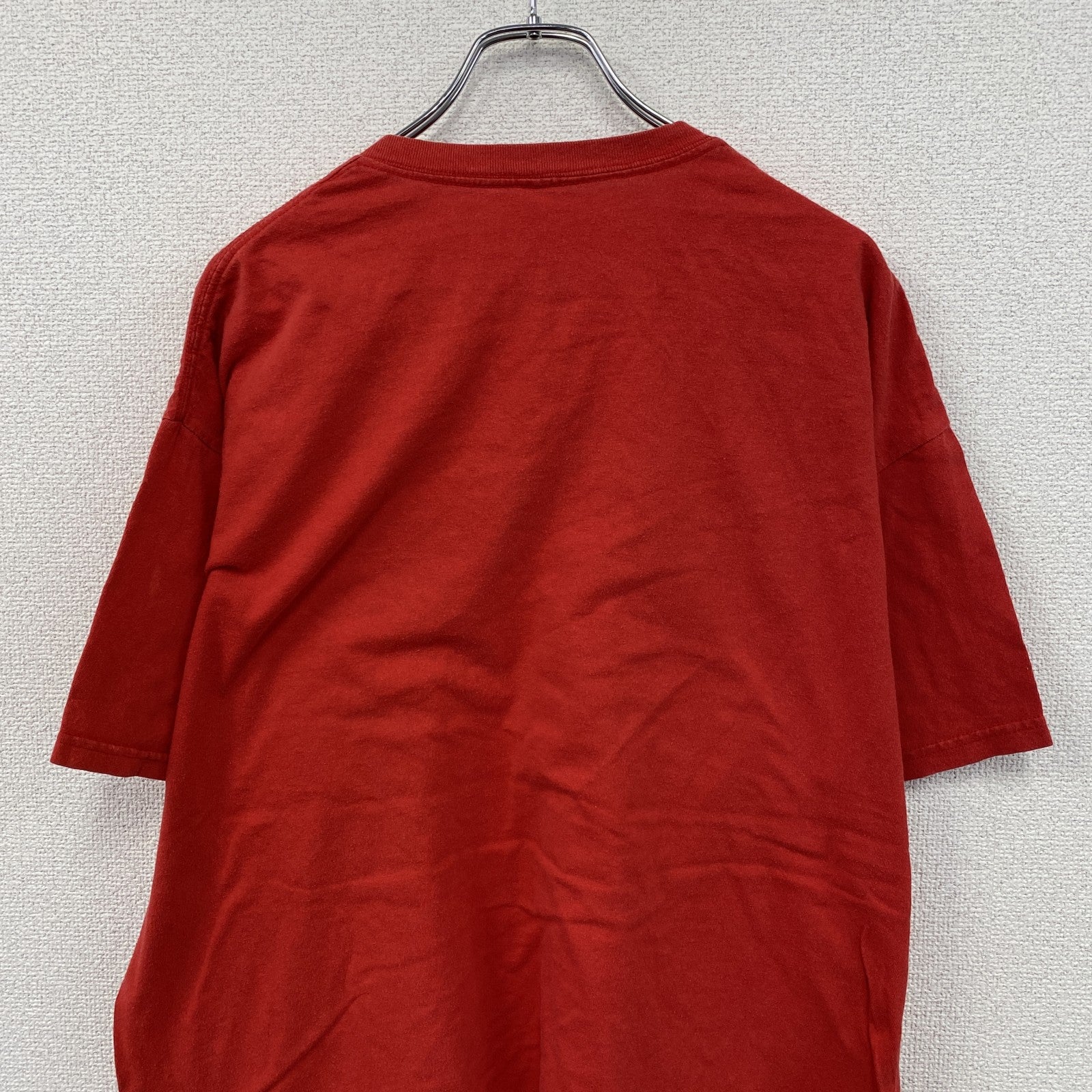 PEANUTS　ピーナツ　スヌーピー　半袖プリントTシャツ　赤　レッド　XLサイズ　古着