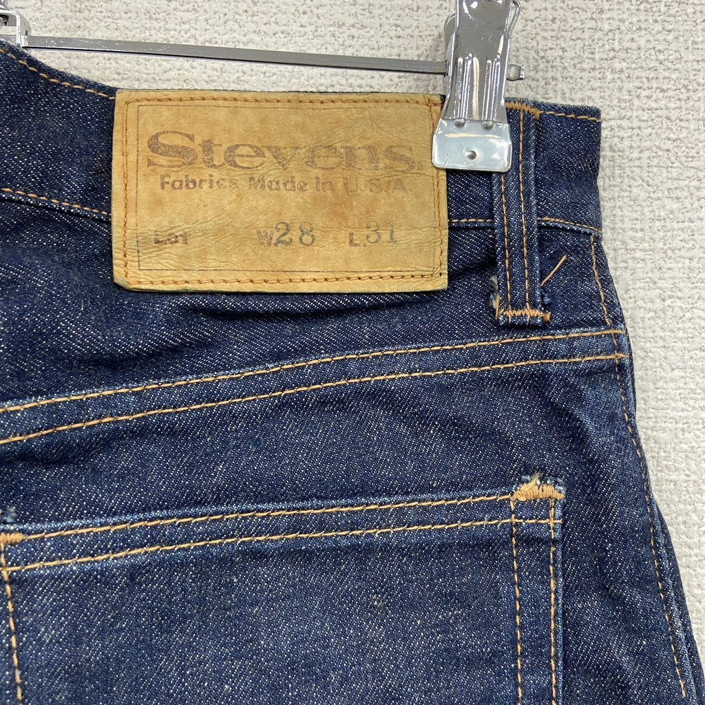 Stevens　スティーブンソン　デニムパンツ　ジップフライ　インディゴ　W28サイズ　古着