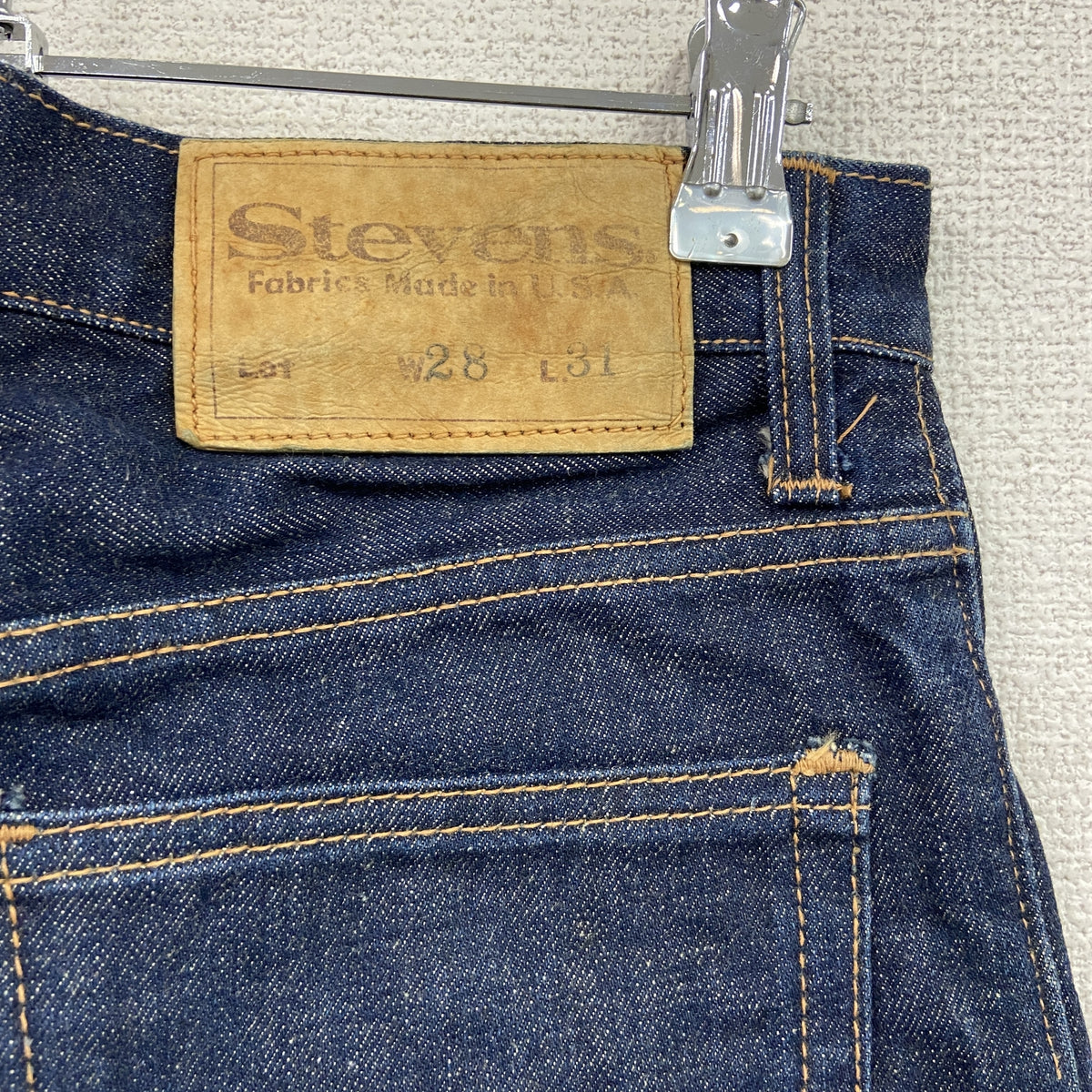 Stevens　スティーブンソン　デニムパンツ　ジップフライ　インディゴ　W28サイズ　古着