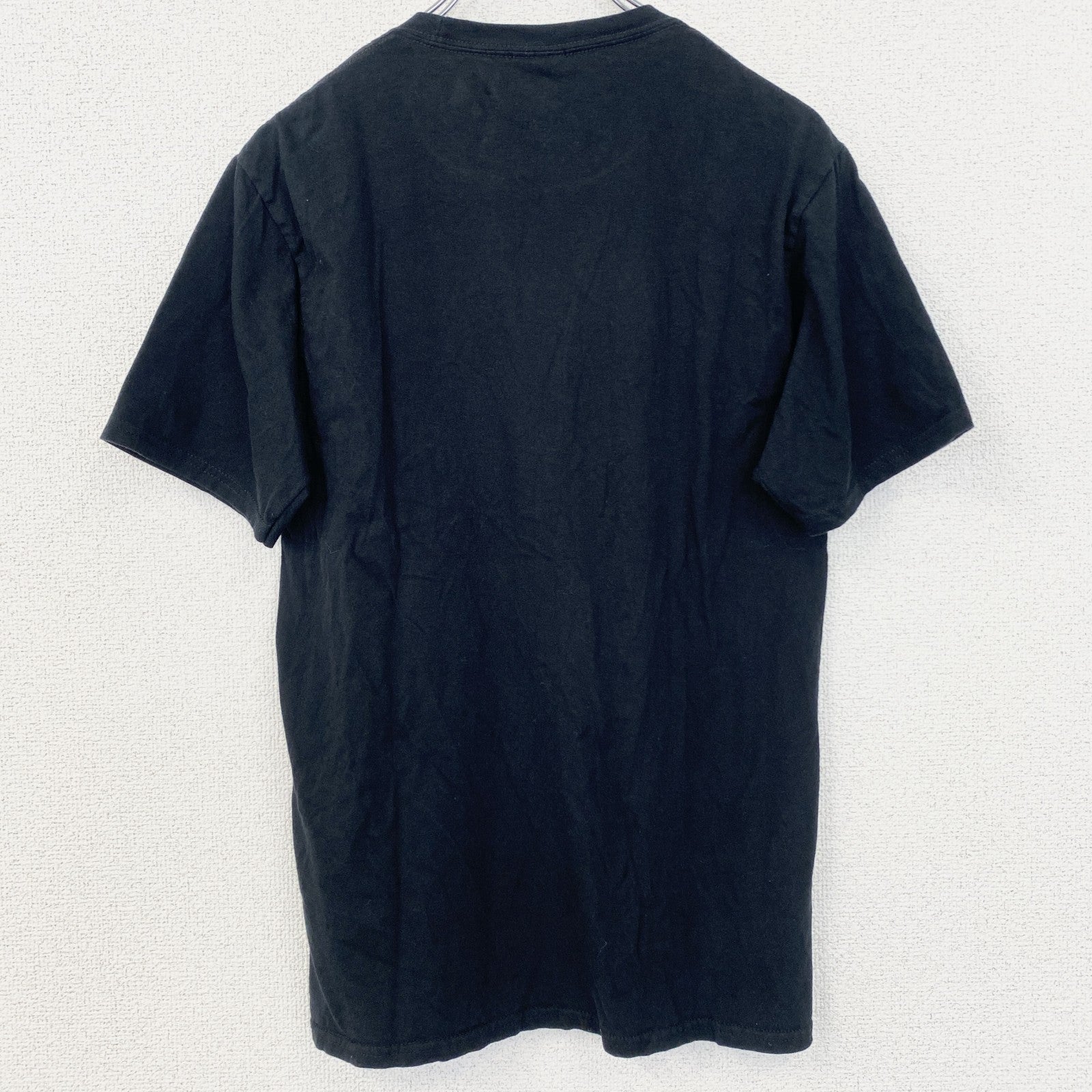 PORT＆COMPANY　半袖プリントロゴTシャツ　3連プリント　ハート　歯磨きセット　英字プリント　黒　ブラック　Sサイズ　古着