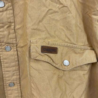 Carhartt　カーハート　半袖ワークシャツ　ボタンダウンシャツ　ダブルポケット　ベージュ　XLサイズ