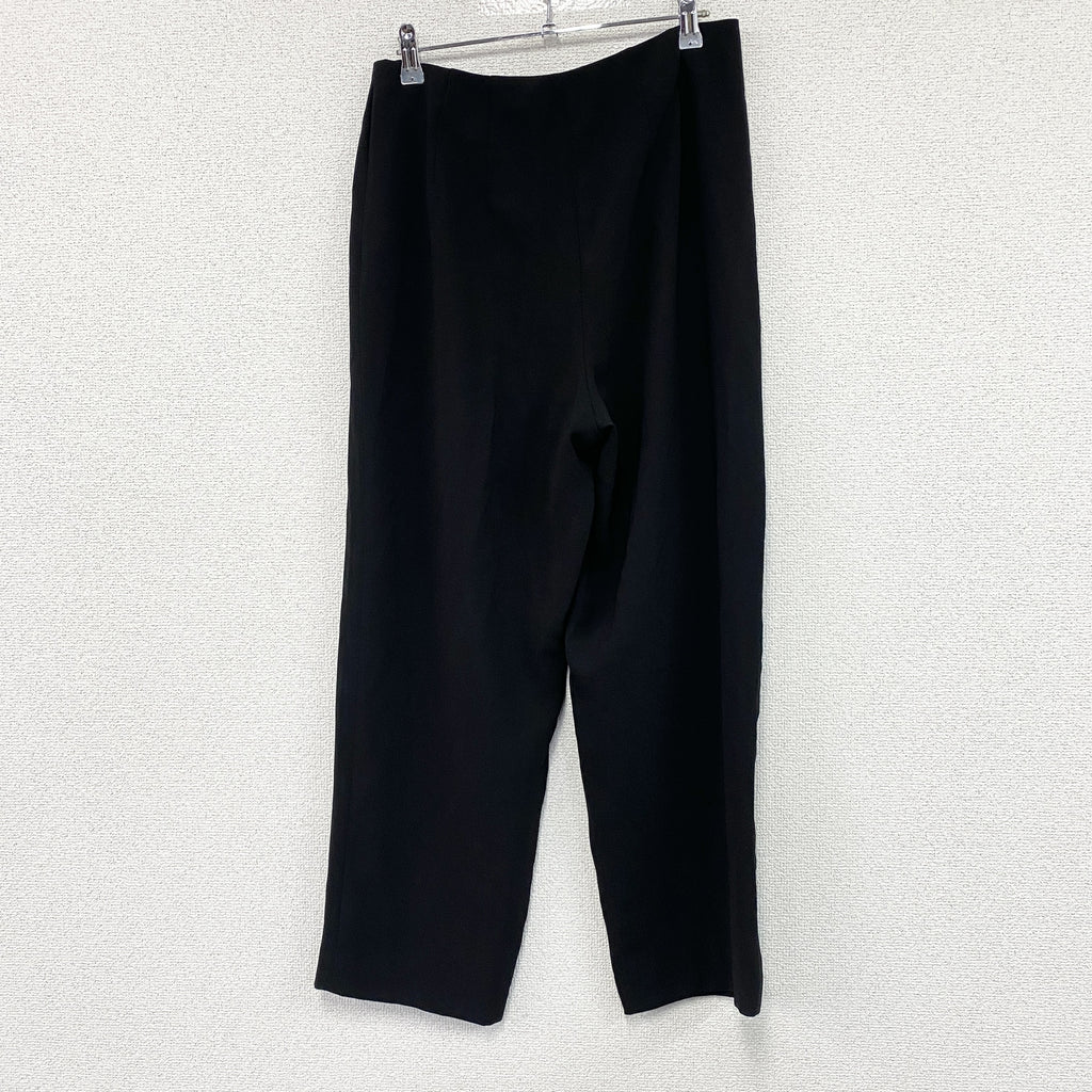 ZARA　ザラ　スラックス　ラップデザイン　アシンメトリー　黒　ブラック　Mサイズ　古着