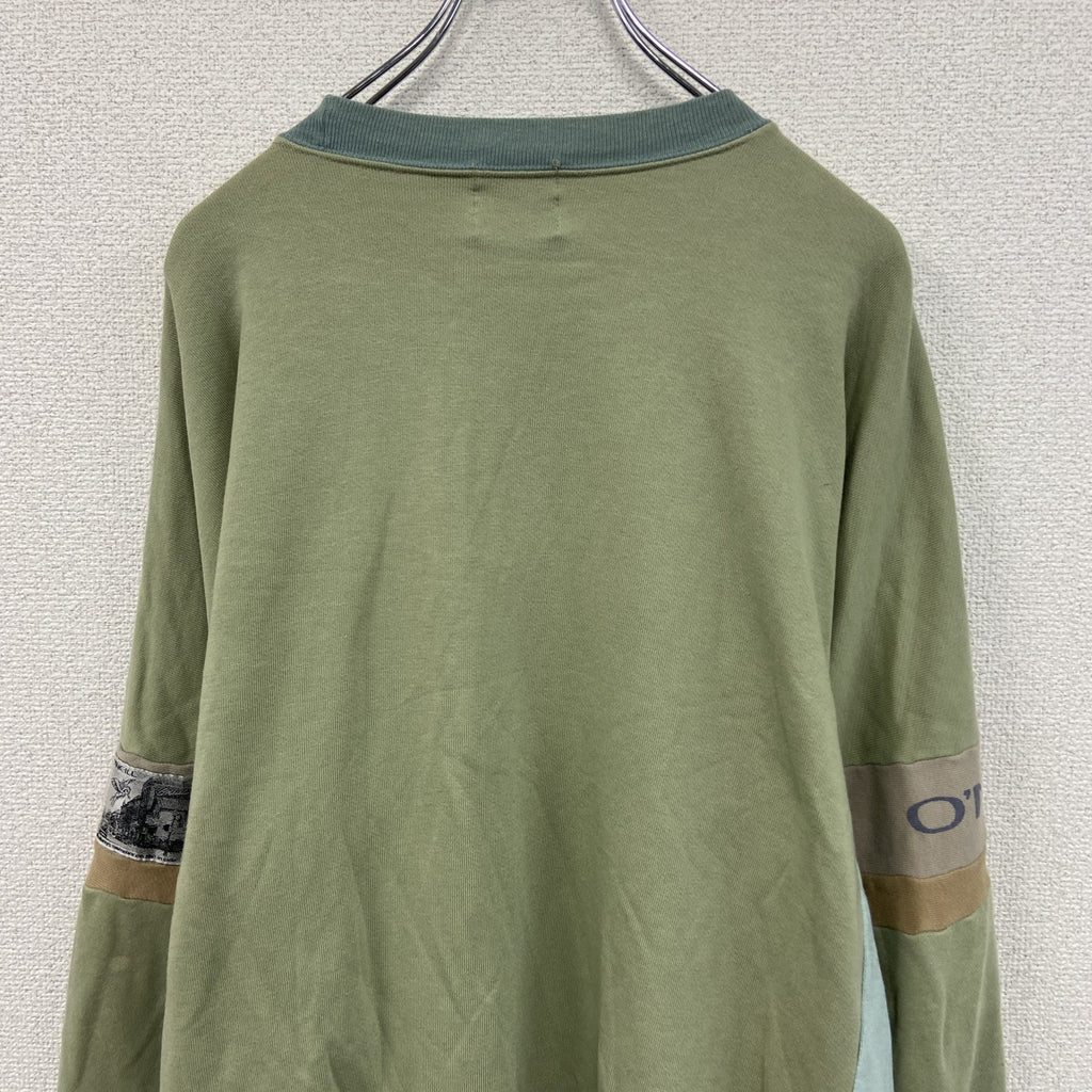 90s　O'NEILL　オニール　スウェット/トレーナー　ヴィンテージ　青　くすみブルー　Lサイズ　古着