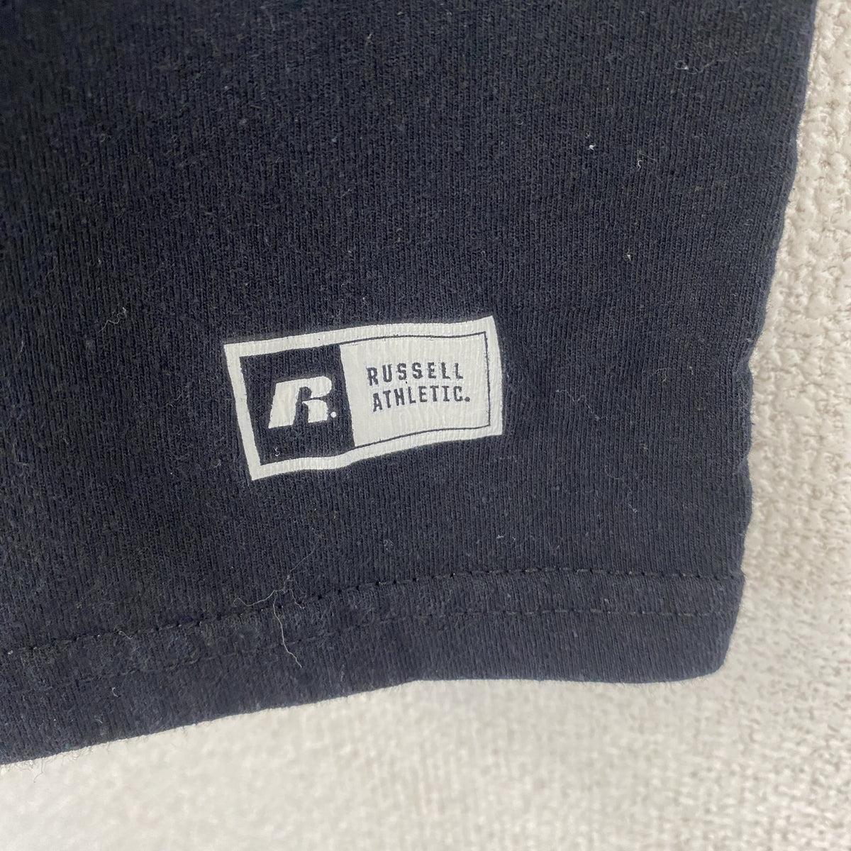 RUSSELL ATHLETC　ラッセル　半袖プリントTシャツ　3連プリント　バスケットボール　クルーネック　黒　ブラック　XLサイズ　古着