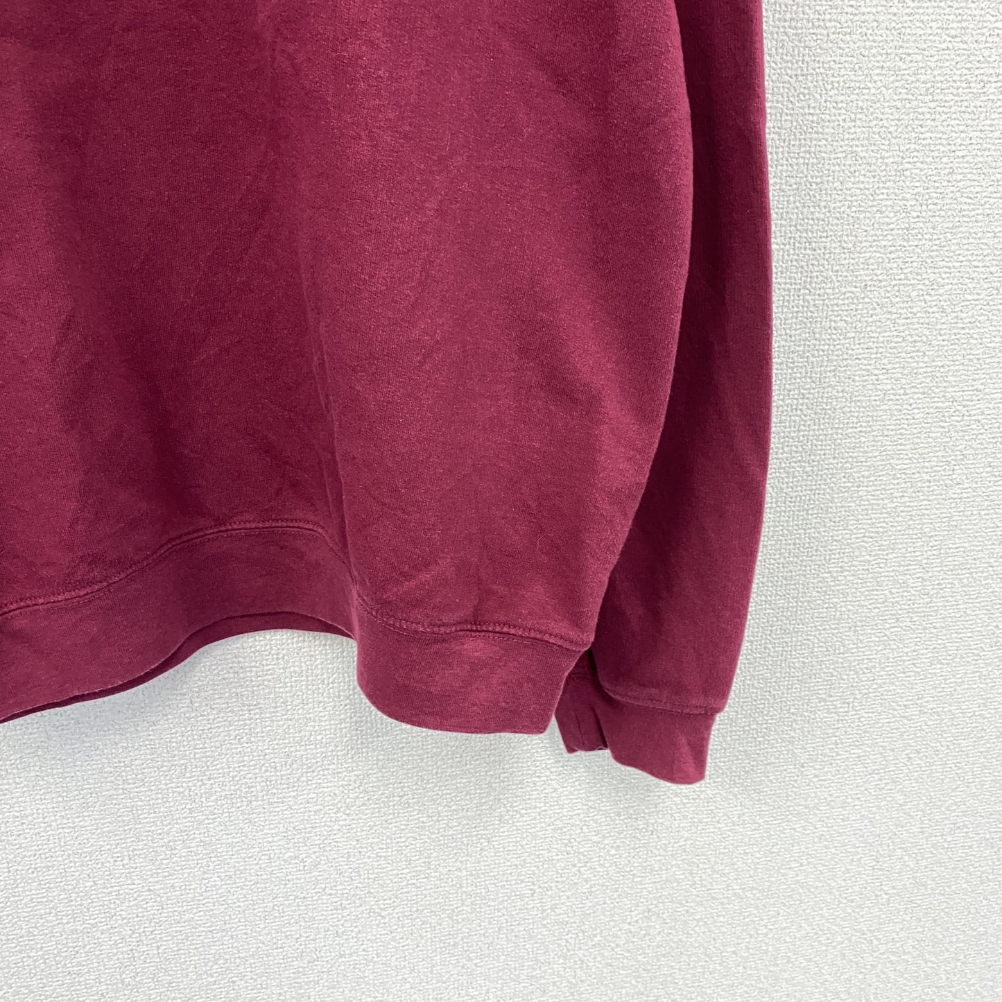 00s　スウェット/トレーナー　3連プリント　ヴィンテージ　赤紫　ボルドー　2XLサイズ