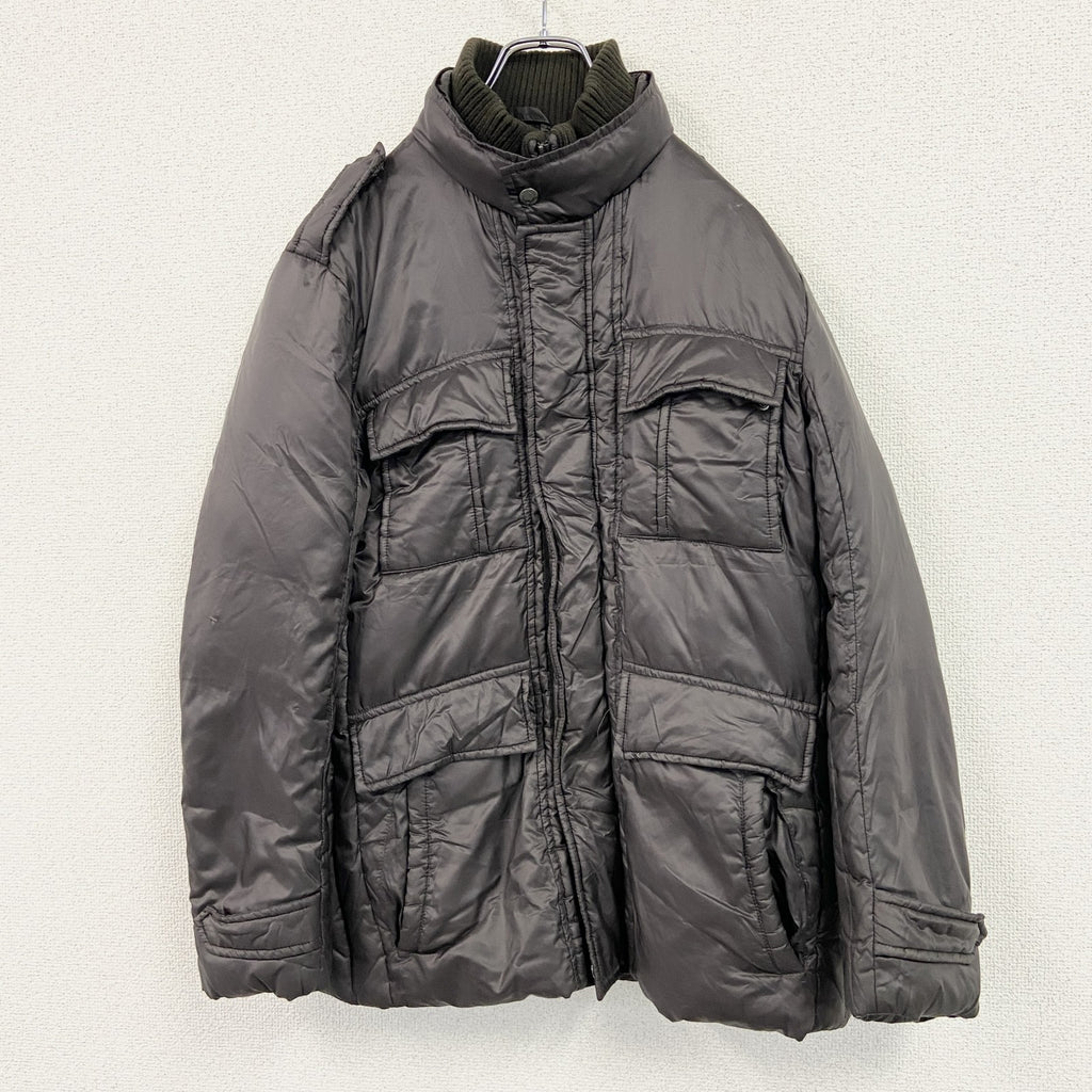 23区 HOMME　PERTEX　オンワード樫山　ダウンジャケット　比翼仕立て　4つポケット　フラップポケット　ダークブラウン　古着