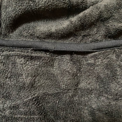 古着 used　NIKE ナイキ　長袖フリースジャケット　フルジップパーカー　ワンポイントロゴ刺繍　黒　ブラック