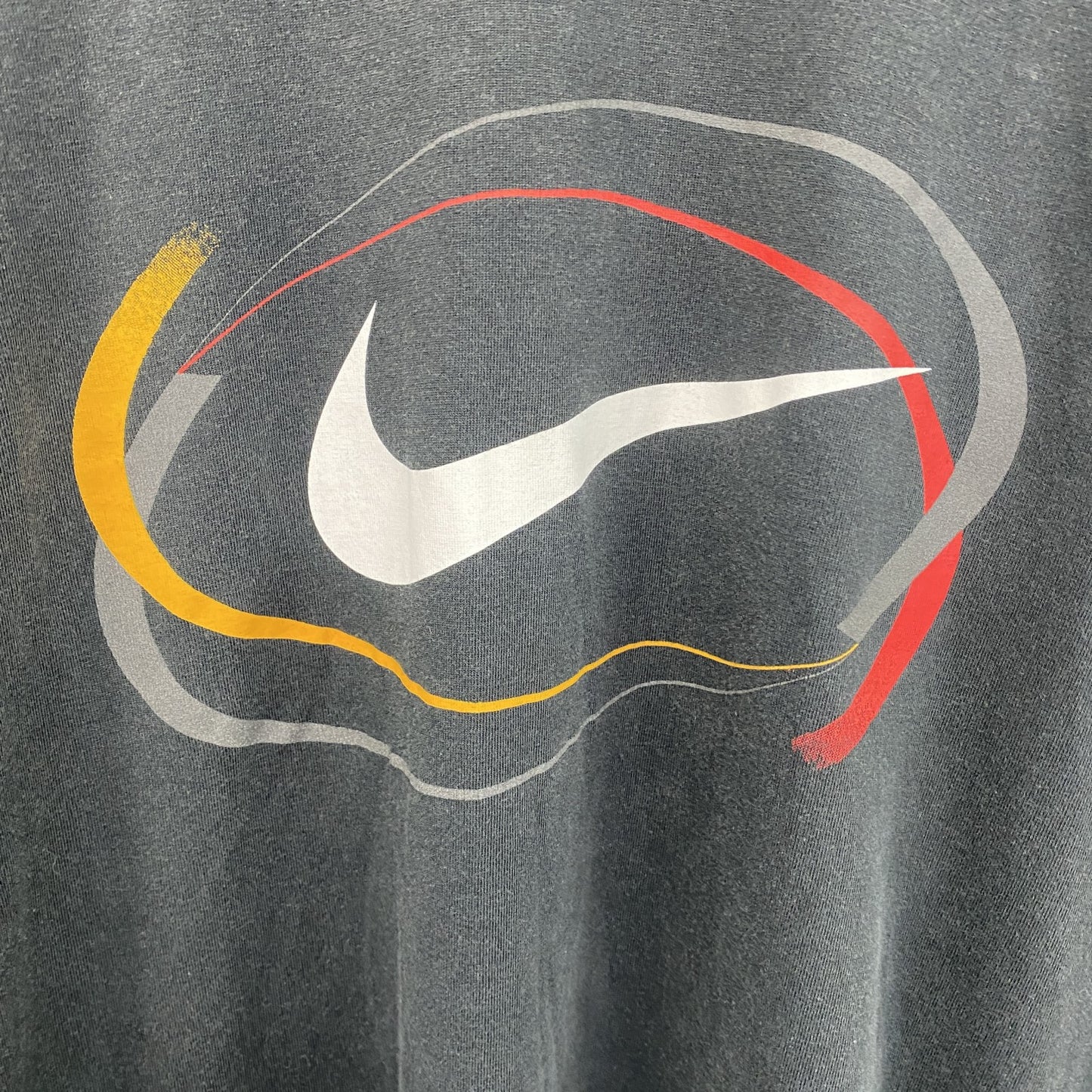 NIKE　ナイキ　半袖プリントTシャツ　フェード　黒　ブラック　Lサイズ