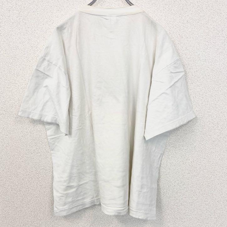Hanes　ヘインズ　TOP　T　半袖プリントTシャツ　KVB　125　電車　白　ホワイト　XLサイズ　古着