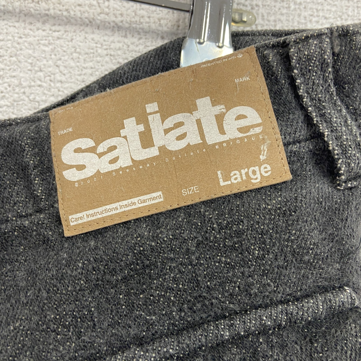 Satiate　ブラックデニムカーゴパンツ　デニムハーフパンツ/ショートパンツ　ジップフライ　黒　ブラック　Lサイズ　古着
