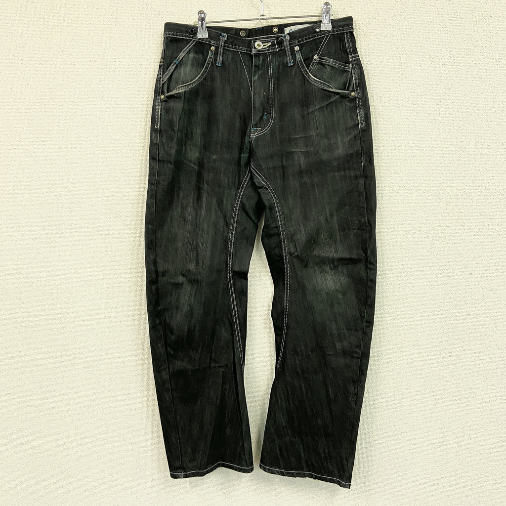 EDWIN　エドウィン　E‐FUNCTION　デニムパンツ　立体裁断　ジップフライ　インディゴ　Mサイズ　古着