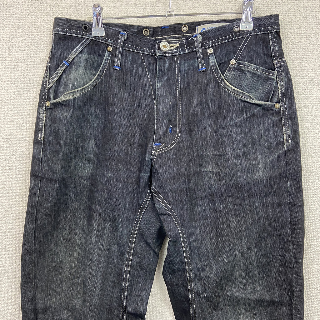EDWIN　エドウィン　E‐FUNCTION　デニムパンツ　立体裁断　ジップフライ　インディゴ　Mサイズ　古着