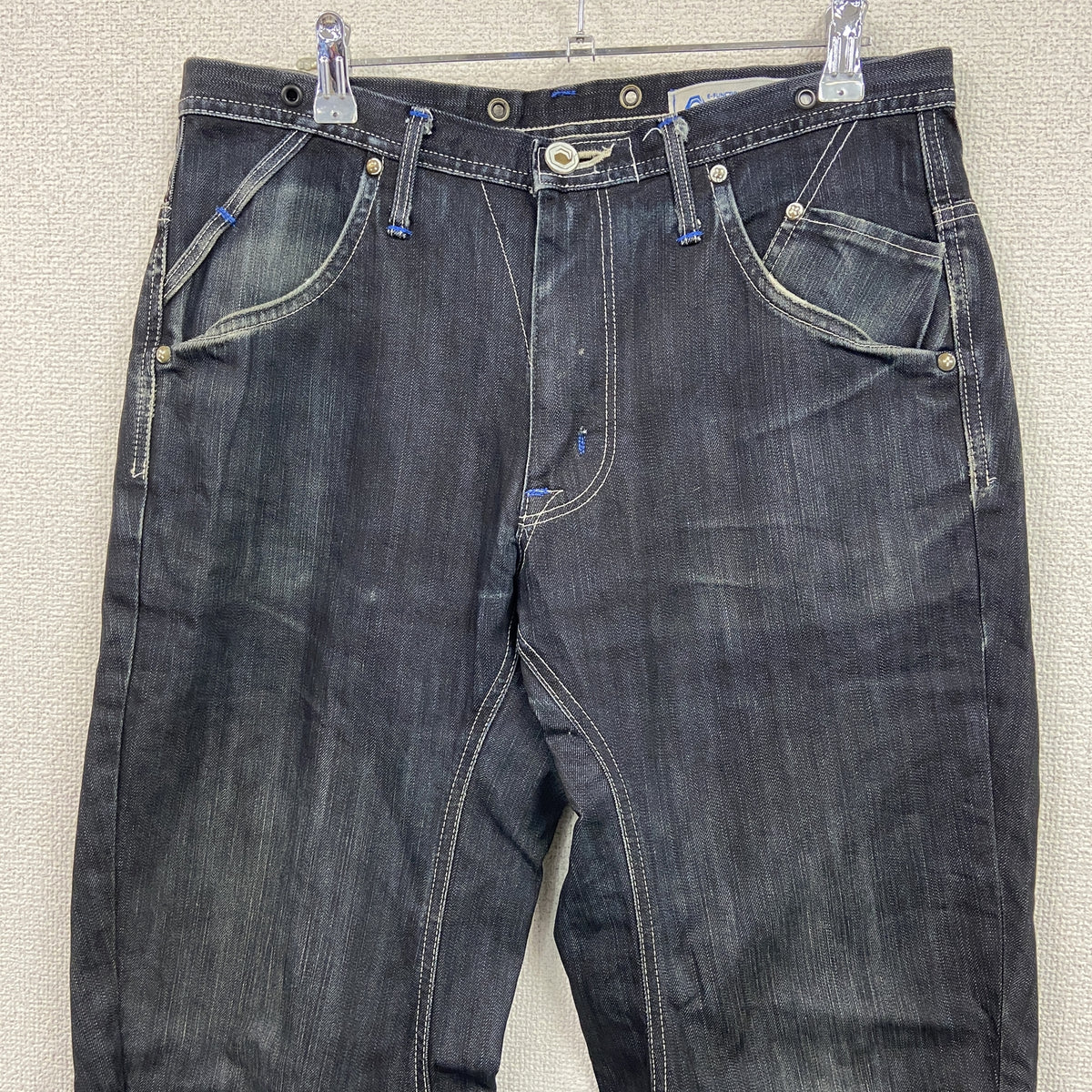 EDWIN　エドウィン　E‐FUNCTION　デニムパンツ　立体裁断　ジップフライ　インディゴ　Mサイズ　古着