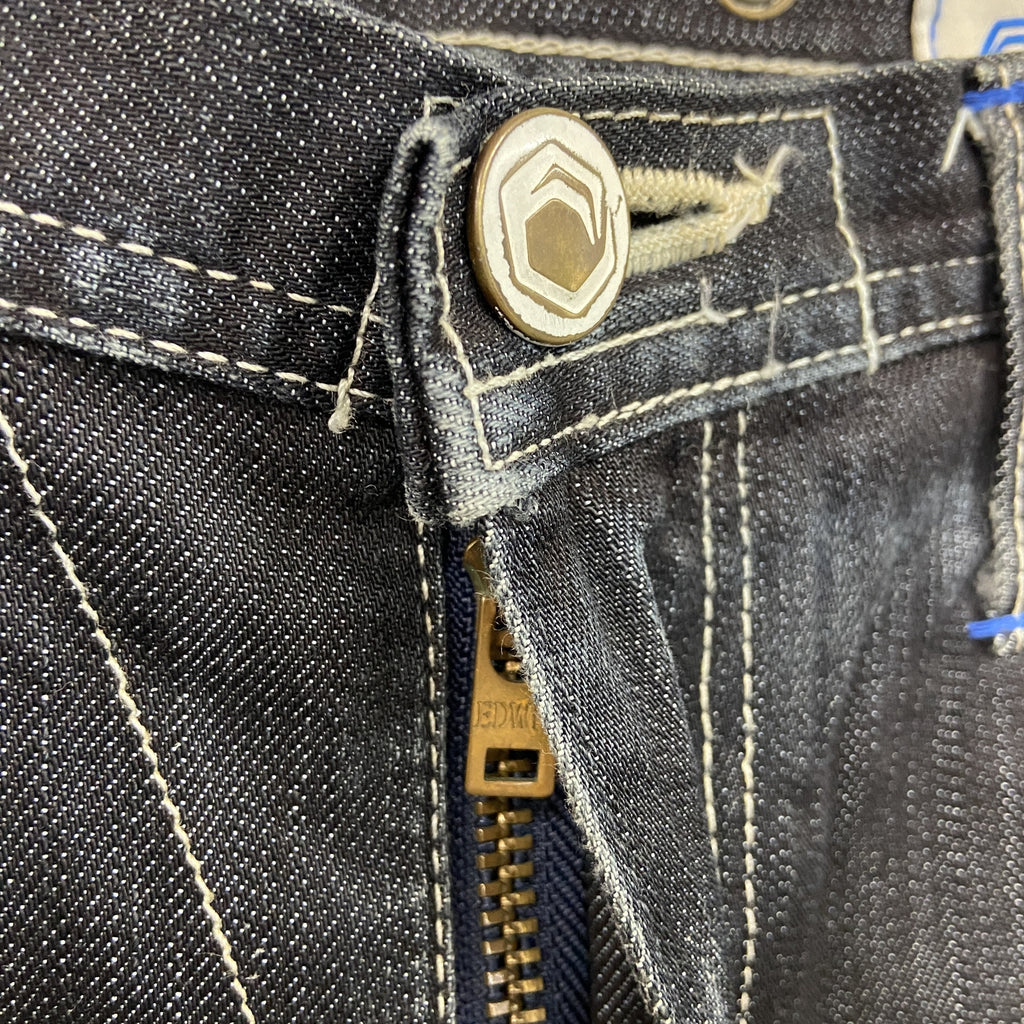 EDWIN　エドウィン　E‐FUNCTION　デニムパンツ　立体裁断　ジップフライ　インディゴ　Mサイズ　古着