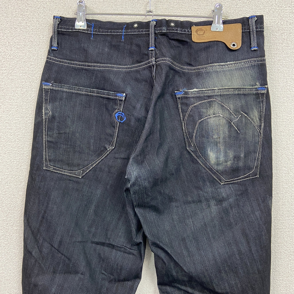 EDWIN　エドウィン　E‐FUNCTION　デニムパンツ　立体裁断　ジップフライ　インディゴ　Mサイズ　古着