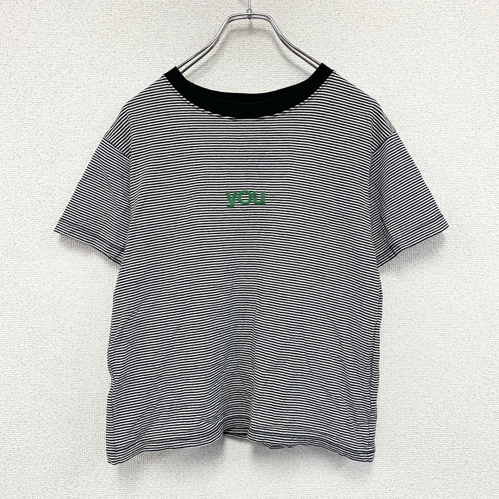 SLOBE IENA　スローブイエナ　半袖Tシャツ　ボーダー　黒　ブラック　古着