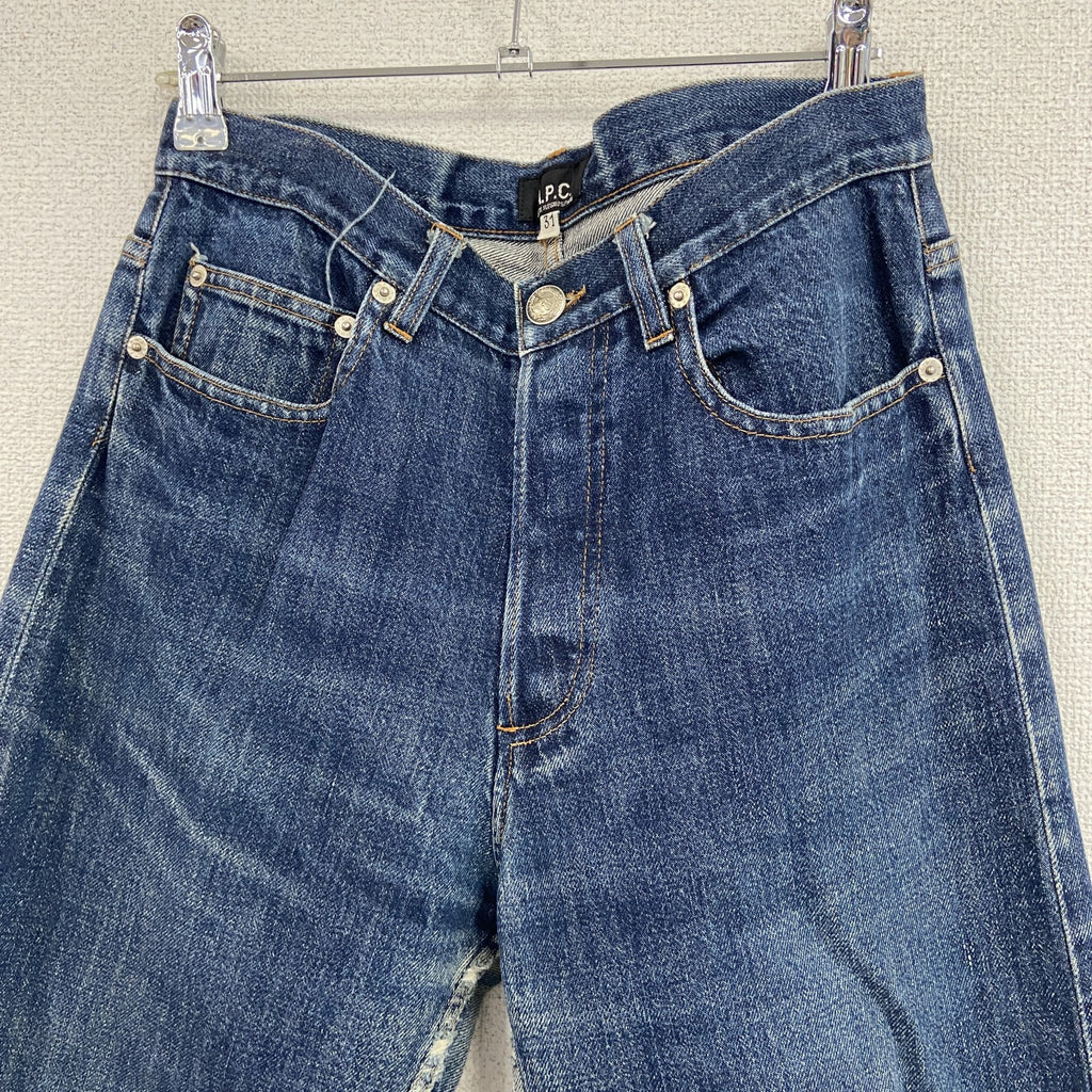 A.P.C．アーペーセー　デニムパンツ/ジーンズ　ジップフライ　縦落ち　インディゴ　31サイズ　古着