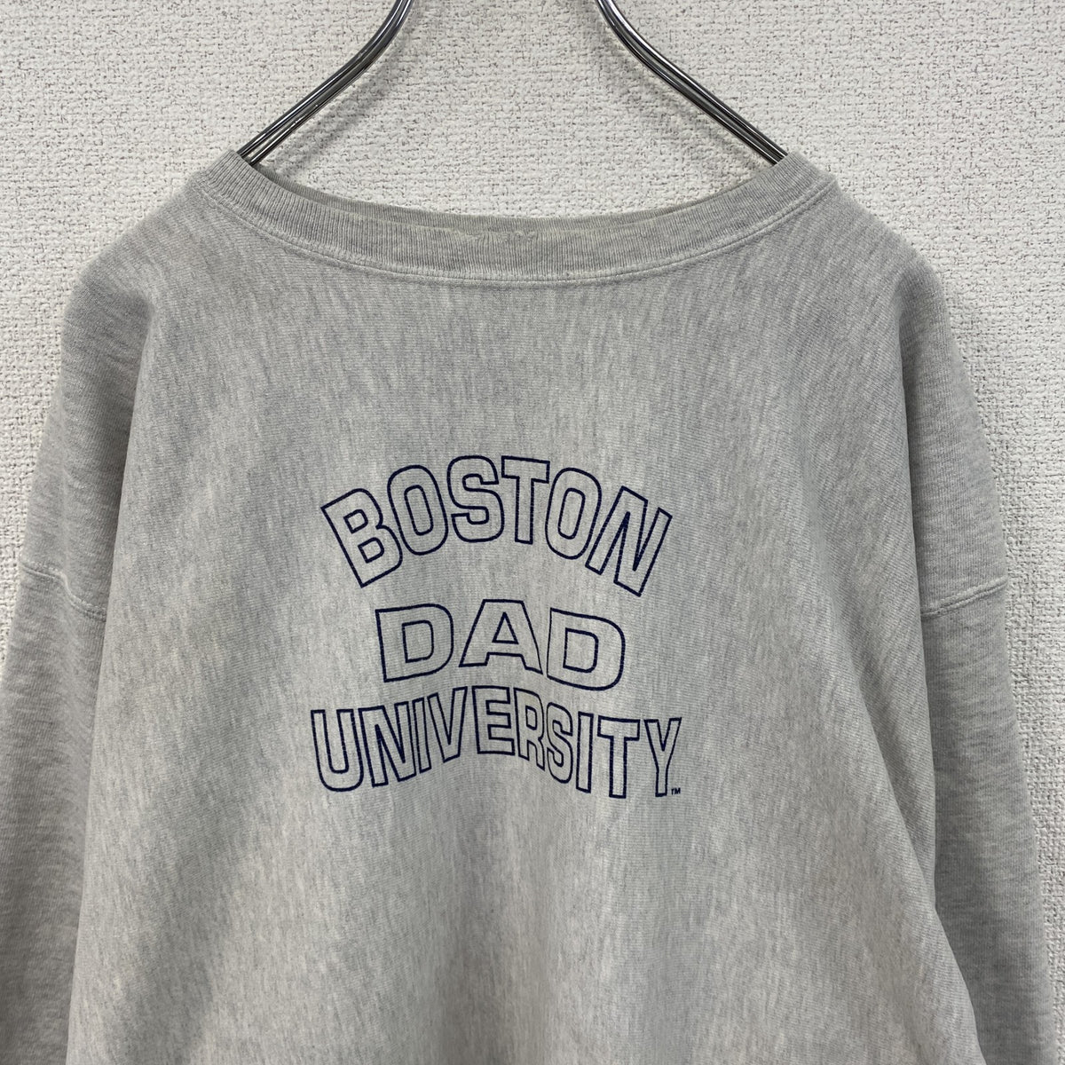 90s　Champion　チャンピオン　リバースウィーブ　スウェット/トレーナー　刺繍タグ　霜降りグレー　XLサイズ　　ヴィンテージ　古着