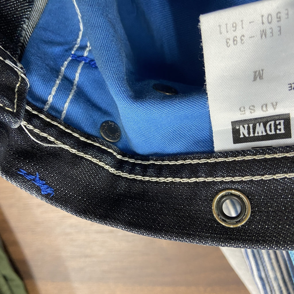 EDWIN　エドウィン　E‐FUNCTION　デニムパンツ　立体裁断　ジップフライ　インディゴ　Mサイズ　古着