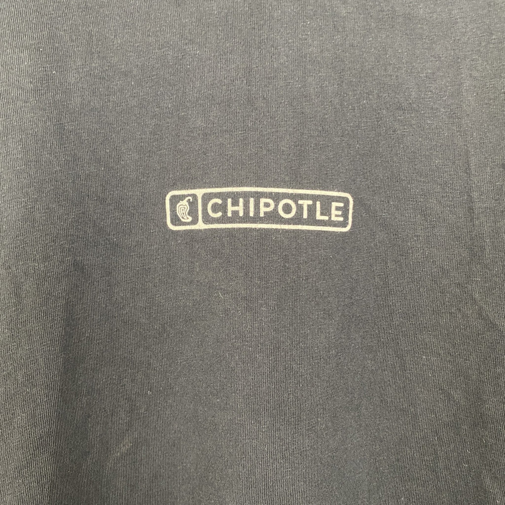 CHIPOTLE　半袖プリントTシャツ　バックプリント　クルーネック　レトロデザイン　黒　ブラック　Mサイズ　古着