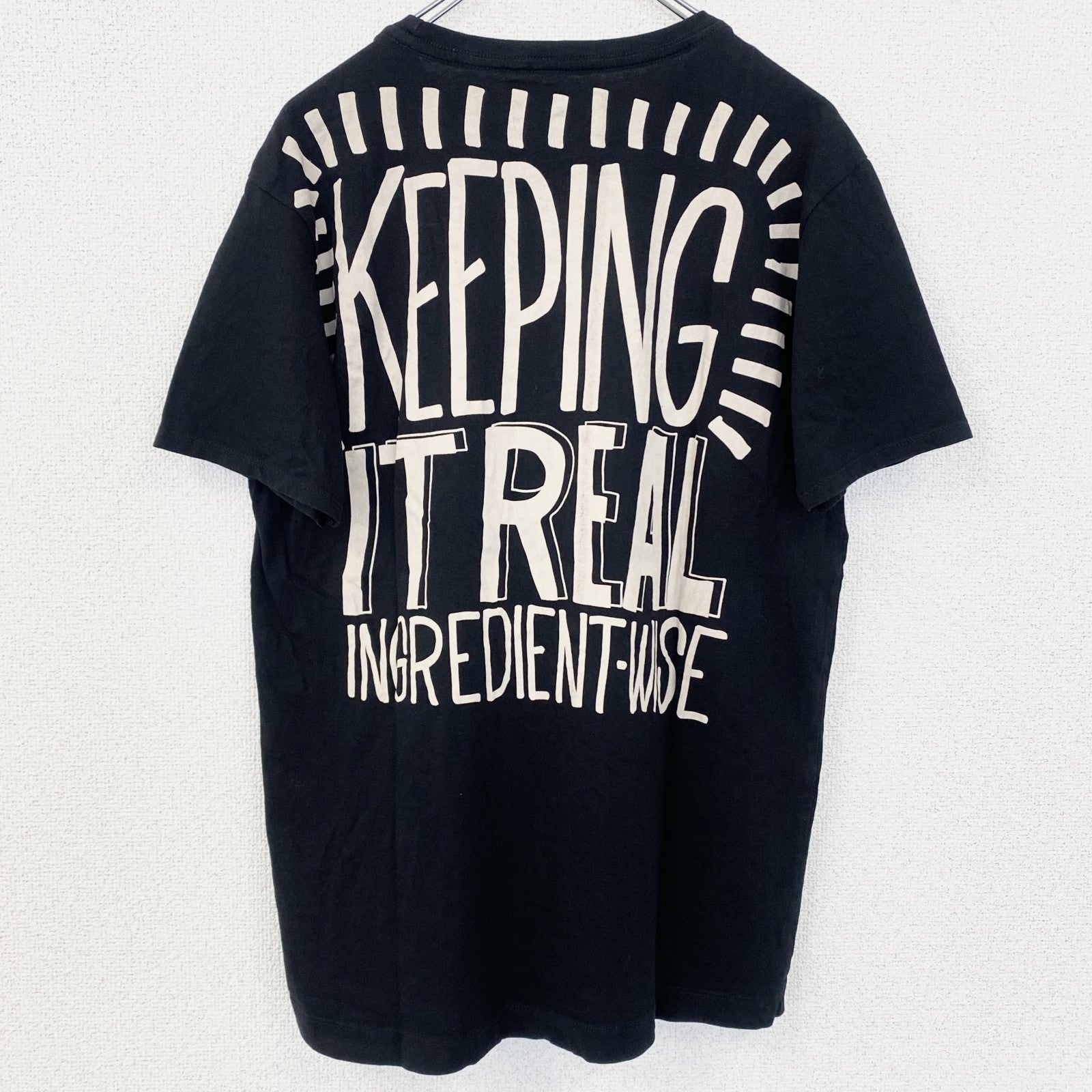 CHIPOTLE　半袖プリントTシャツ　バックプリント　クルーネック　レトロデザイン　黒　ブラック　Mサイズ　古着