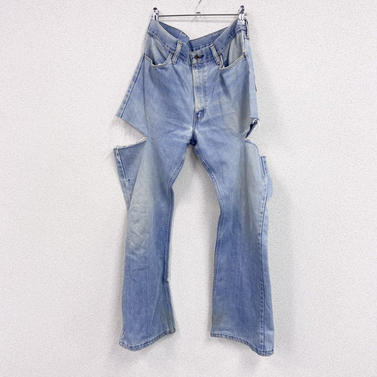 ～70s　デニムパンツ/ジーンズ　切込み　SCOVILLジップ　ジップフライ　ヴィンテージ　インディゴ