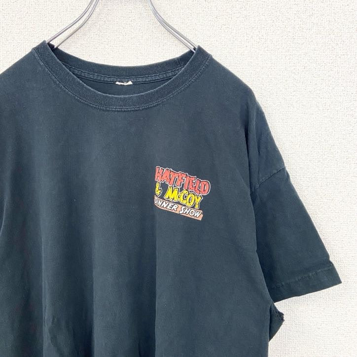 半袖プリントTシャツ　Hatfield & McCoy Dinner Show　USA　アメリカ　ブラック　黒　古着