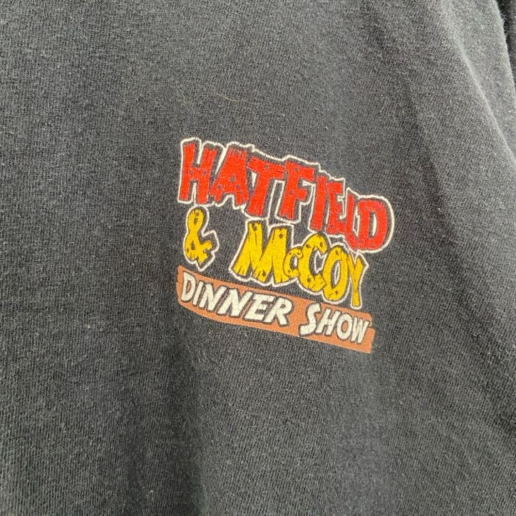 半袖プリントTシャツ　Hatfield & McCoy Dinner Show　USA　アメリカ　ブラック　黒　古着