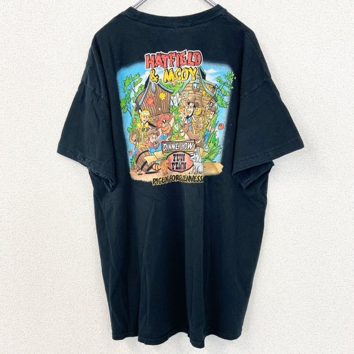 半袖プリントTシャツ　Hatfield & McCoy Dinner Show　USA　アメリカ　ブラック　黒　古着