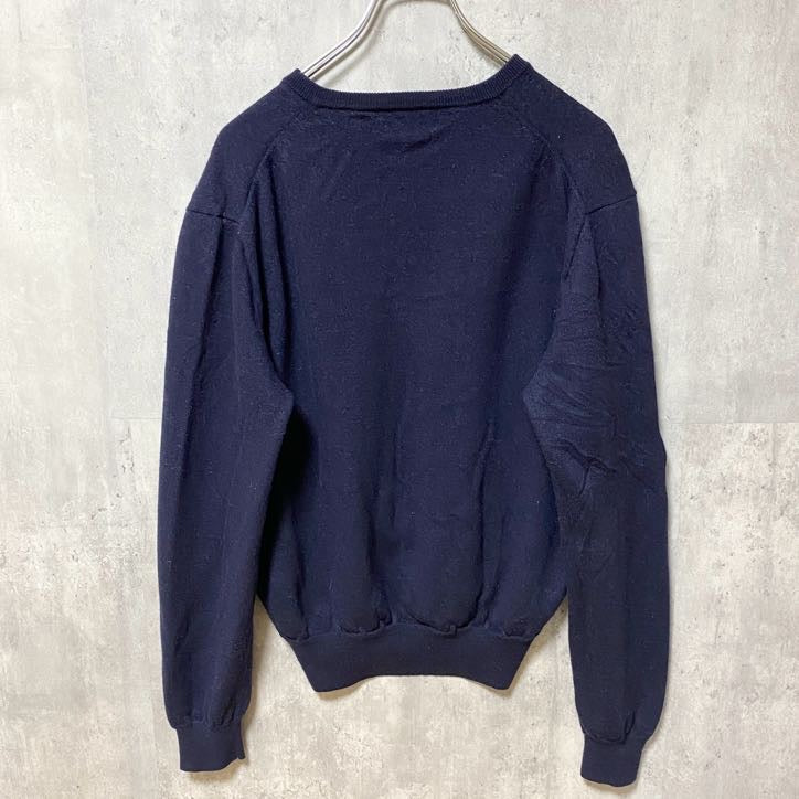 古着　used　POLO by Ralph Lauren ポロバイラルフローレン　長袖Vネックセーター　ネイビー　Mサイズ