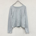 TINA:JOJUN　ティーナジョジュン　スタープリントリブロンT/長袖Tシャツ　水色　ライトブルー　Mサイズ　古着