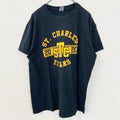 GILDAN　ギルダン　半袖プリントTシャツ　アーチプリント　両面プリント　黒　ブラック　Lサイズ　古着