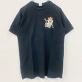 GILDAN　ギルダン　タズマニアン・デビル　半袖ワンポイントTシャツ　バックプリント　黒　ブラック　Mサイズ　古着
