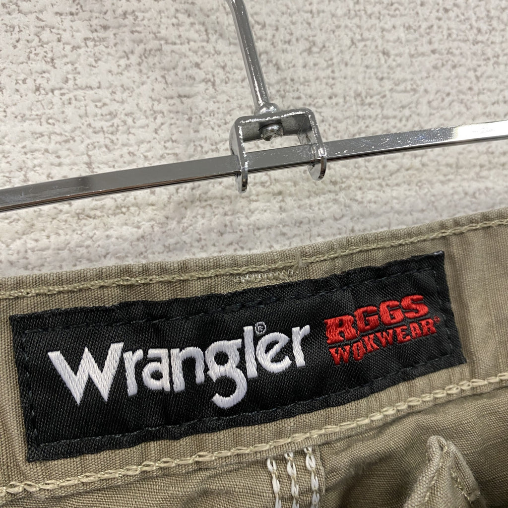 Wrangler RIGGS　ラングラー　ストレートパンツ　リップストップ　ジップフライ　ブラウン　ベージュ　W34サイズ　古着